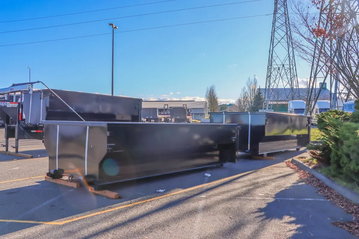 Roll-off dumpster ready for waste disposal at job site for 6 Yard Dumpster Rental in South Miami Heights